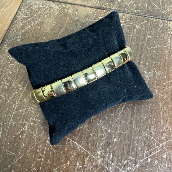 Napier Vintage Gold Tone Square Link‎ Bracelet - Picture 1 of 6